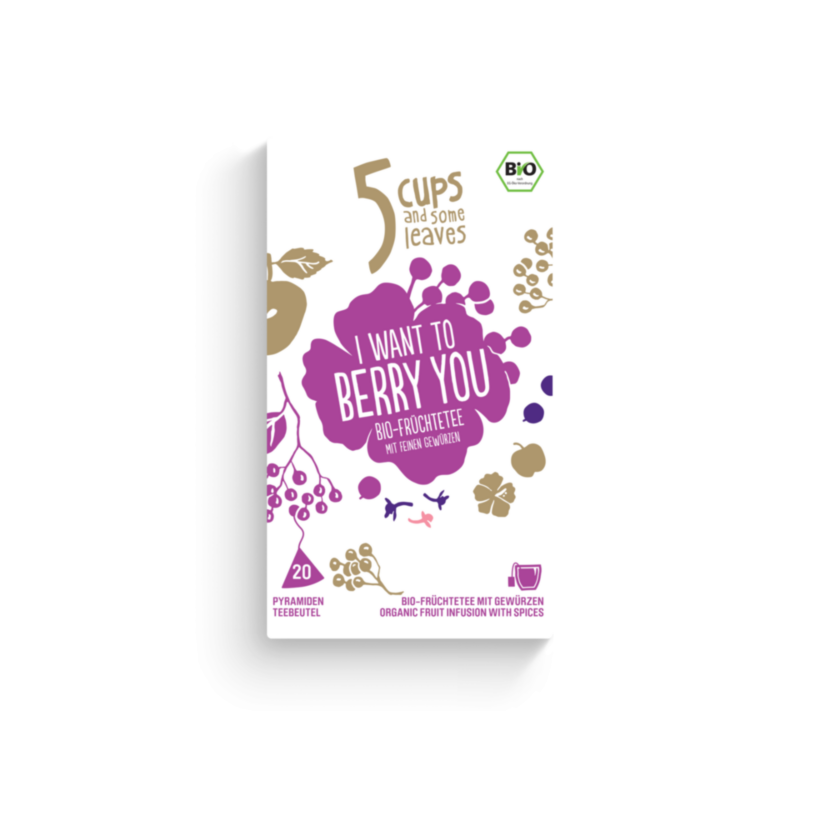 5 CUPS I Want to Berry You Bio Pyramidenbeutel
