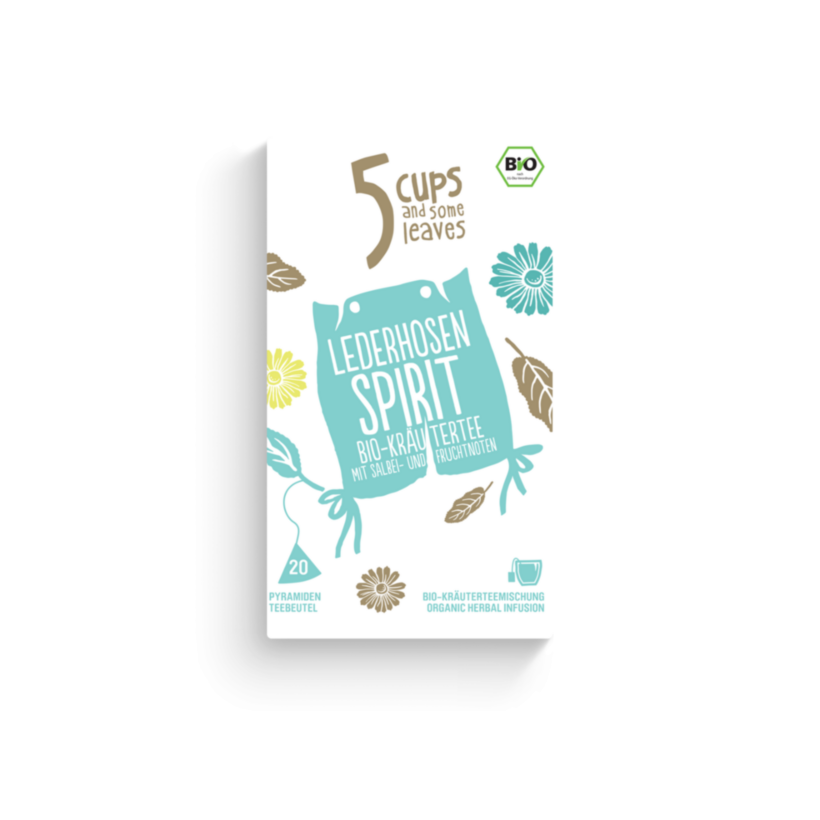 5 CUPS Lederhosen Spirit Bio Pyramidenbeutel