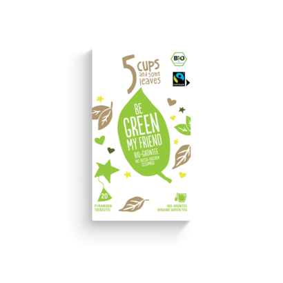 5 CUPS Be Green My Friend Bio Pyramidenbeutel