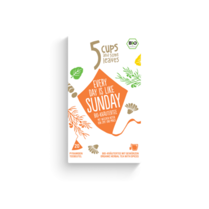 5 CUPS Every Day is Like Sunday Bio Pyramidenbeutel