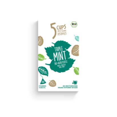 5 CUPS Triple Mint Bio Pyramidenbeutel