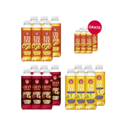 Eistee Probierpaket + gratis Pfirsich (12l)