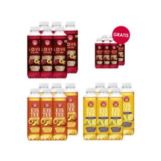 Eistee Probierpaket + gratis Granatapfel-Pfirsich (12l)
